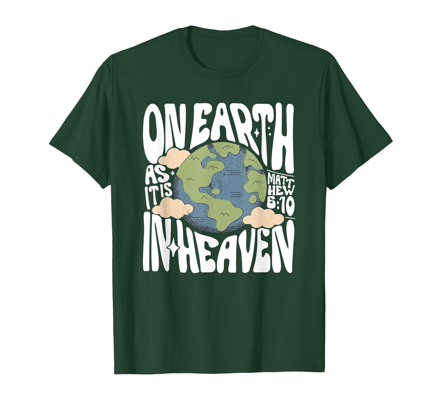 On Earth As It Is In Heaven, Retro Religious Christian T-Shirt