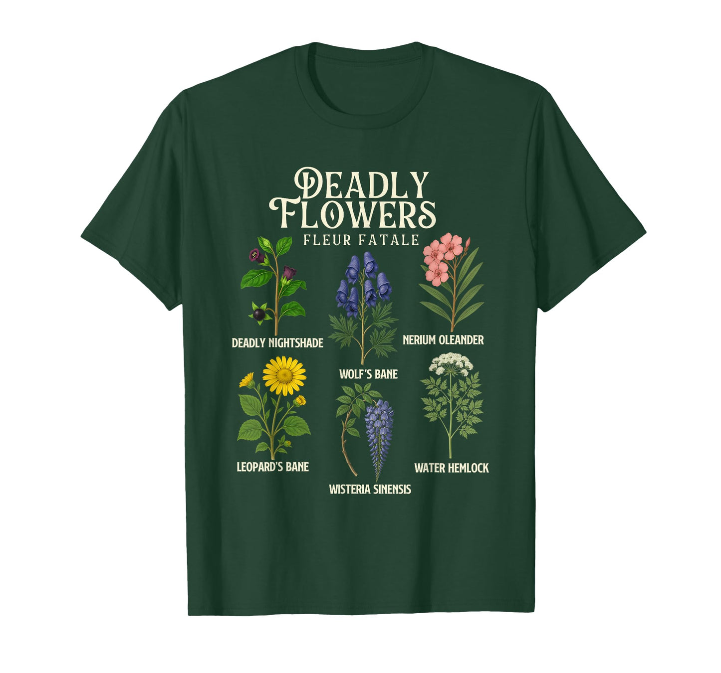 Deadly Flowers - Spooky Halloween Plant Lover Gardening T-Shirt