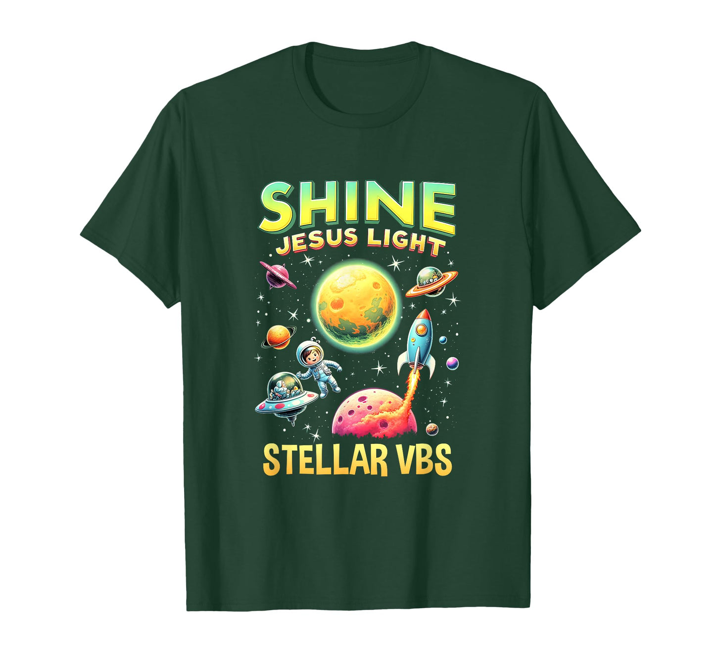 Stellar Space School Camp Christian VBS 2025 Vacation T-Shirt