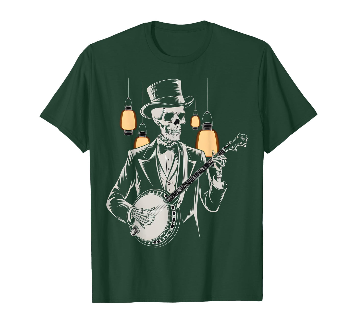 Skeleton Banjo Player Vintage T-Shirt