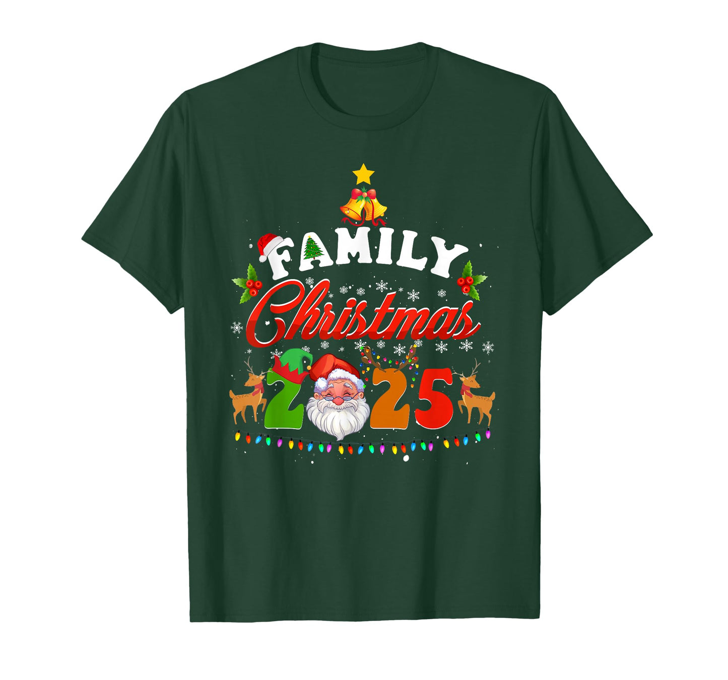 Family Christmas 2025 Matching Outfit Xmas Squad Santa T-Shirt