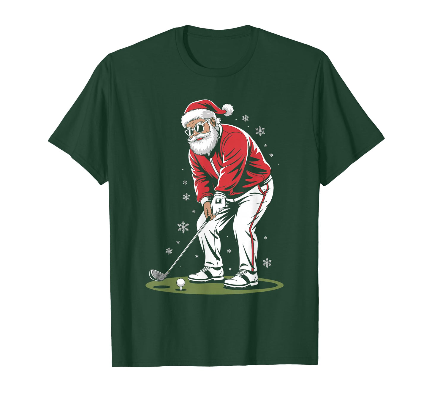 Santa Claus Golf Player Christmas Golfer Xmas Golfing T-Shirt