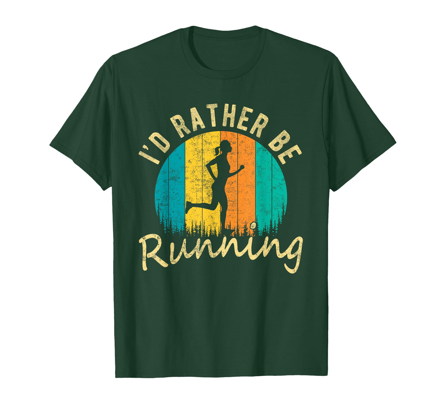 Id Rather Be Running, Funny Running Fitness Saying For Women T-Shirt
