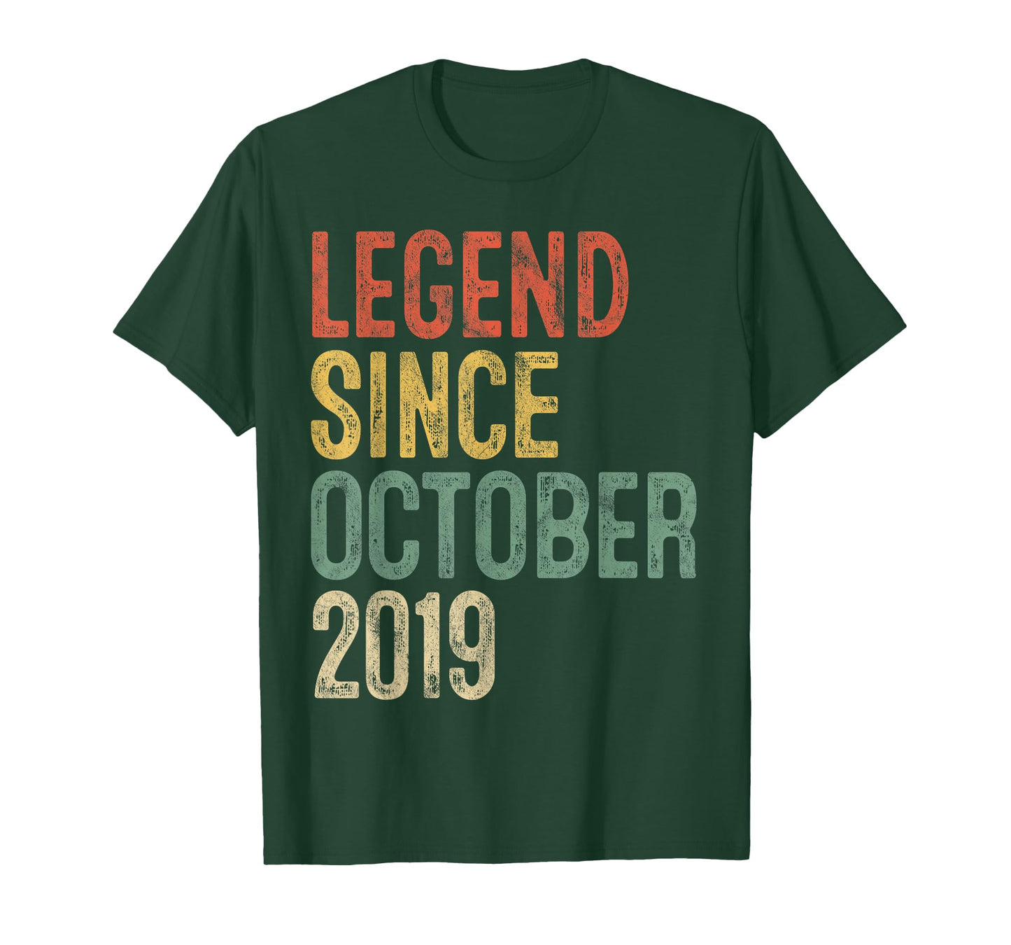 Legend October 2019 6th Birthday Boy Girl 6 Year Old T-Shirt