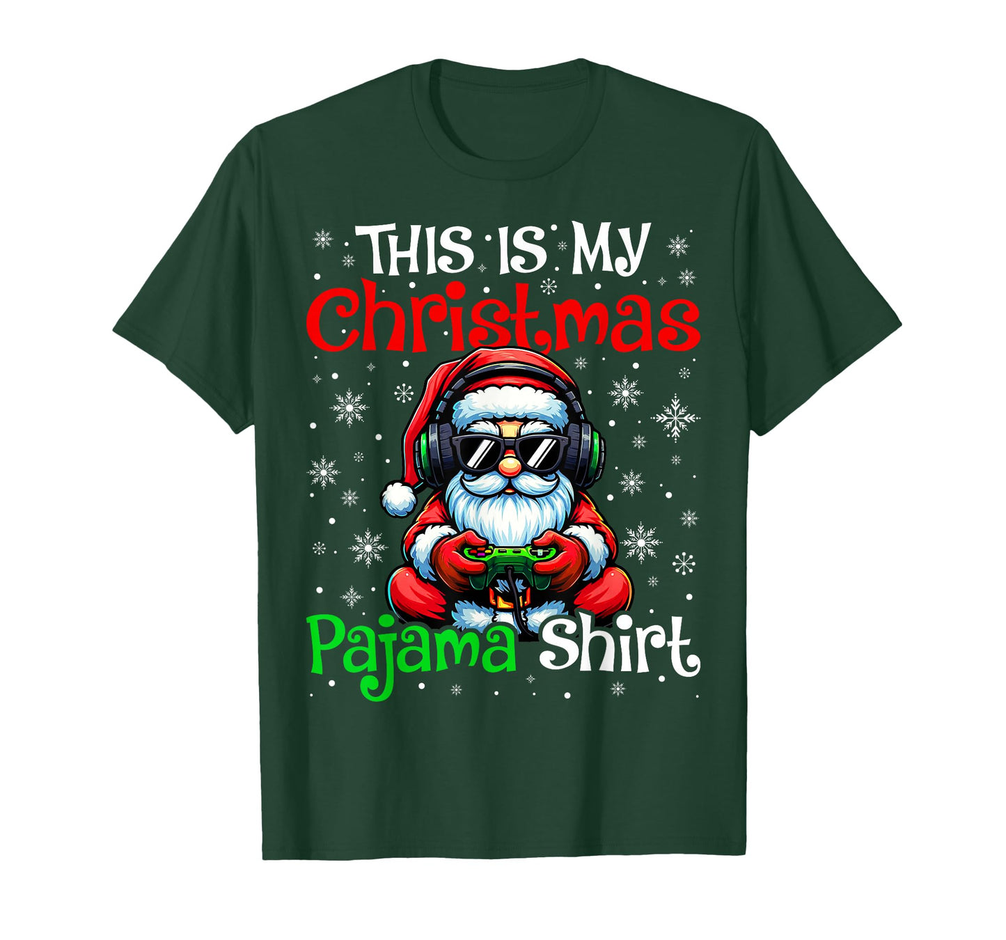 This is My Christmas Pajamas Shirts Santa Xmas Men Kid T-Shirt