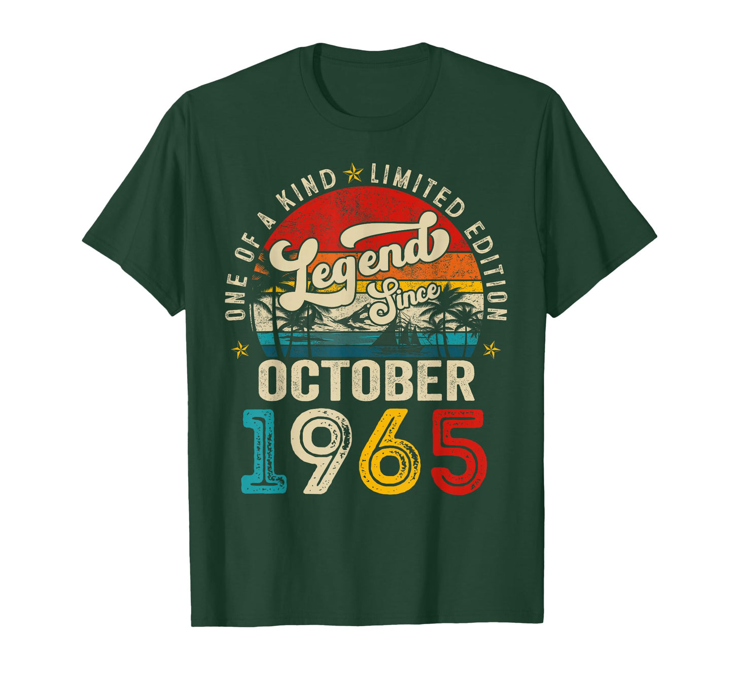 60 Years Old Legend since October 1965 60th Birthday Men Dad T-Shirt