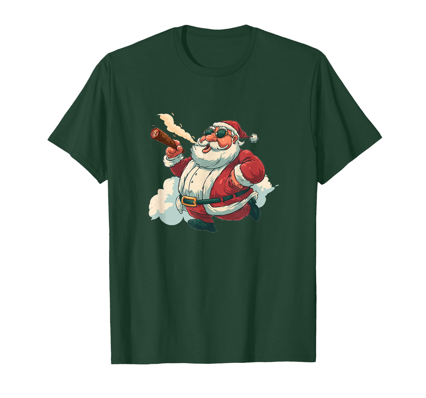 Pretty Smoker Santa Costume for Cigar and Smoking Xmas T-Shirt