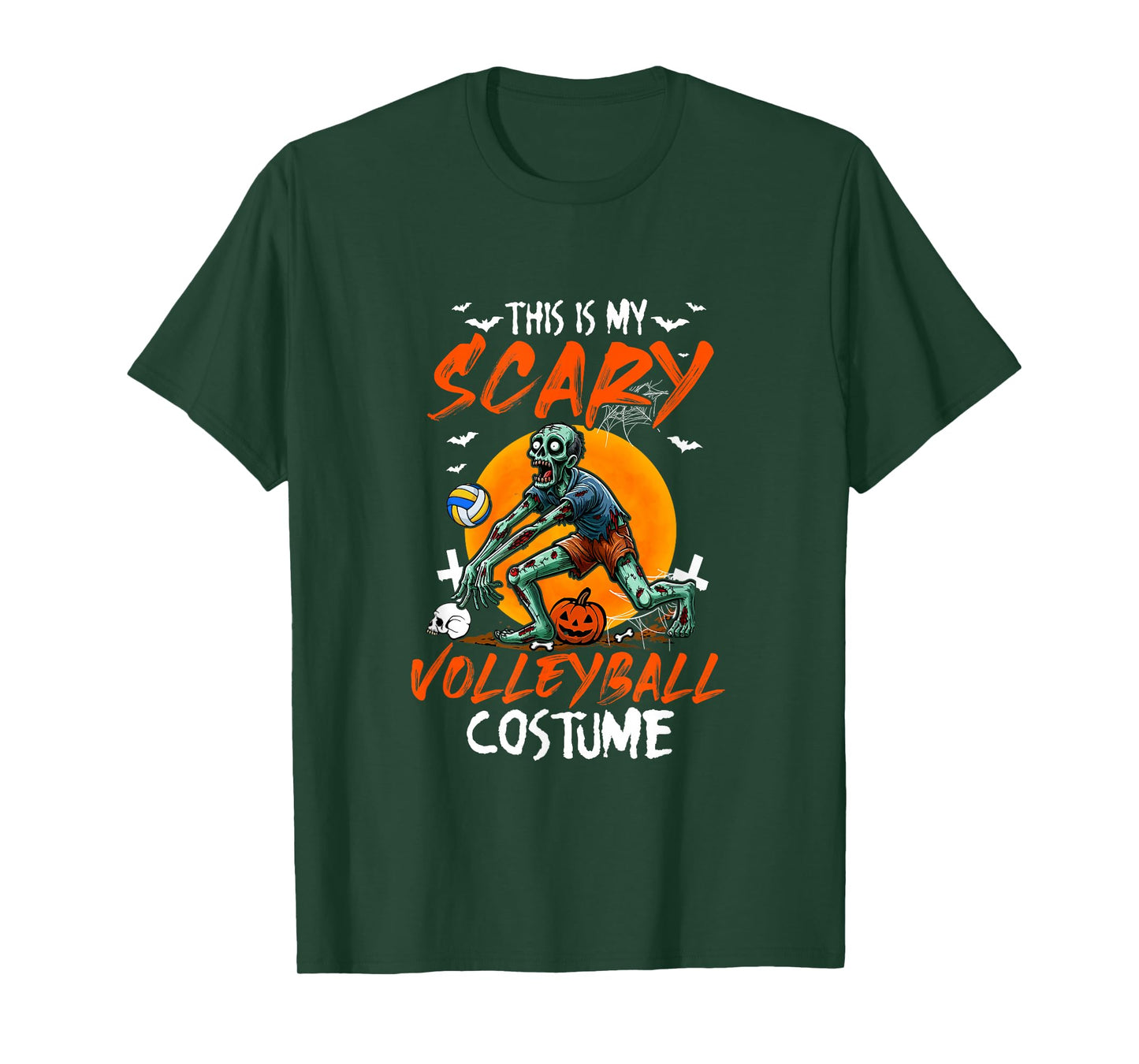My Scary Volleyball Costume Halloween Player Matching Team T-Shirt