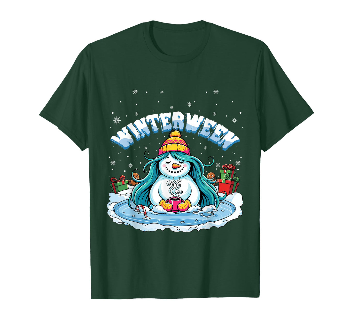 Winterween Winter Halloween Christmas Snow Man T-Shirt