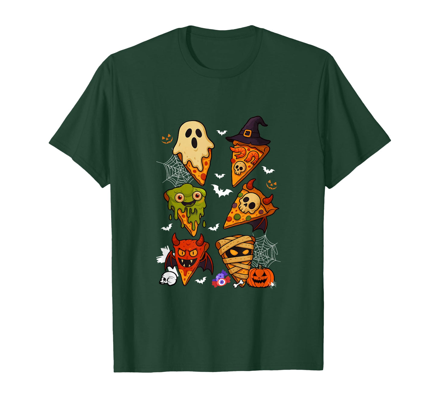 Horror Pizzas Collection Boo Witch Zombie Halloween T-Shirt