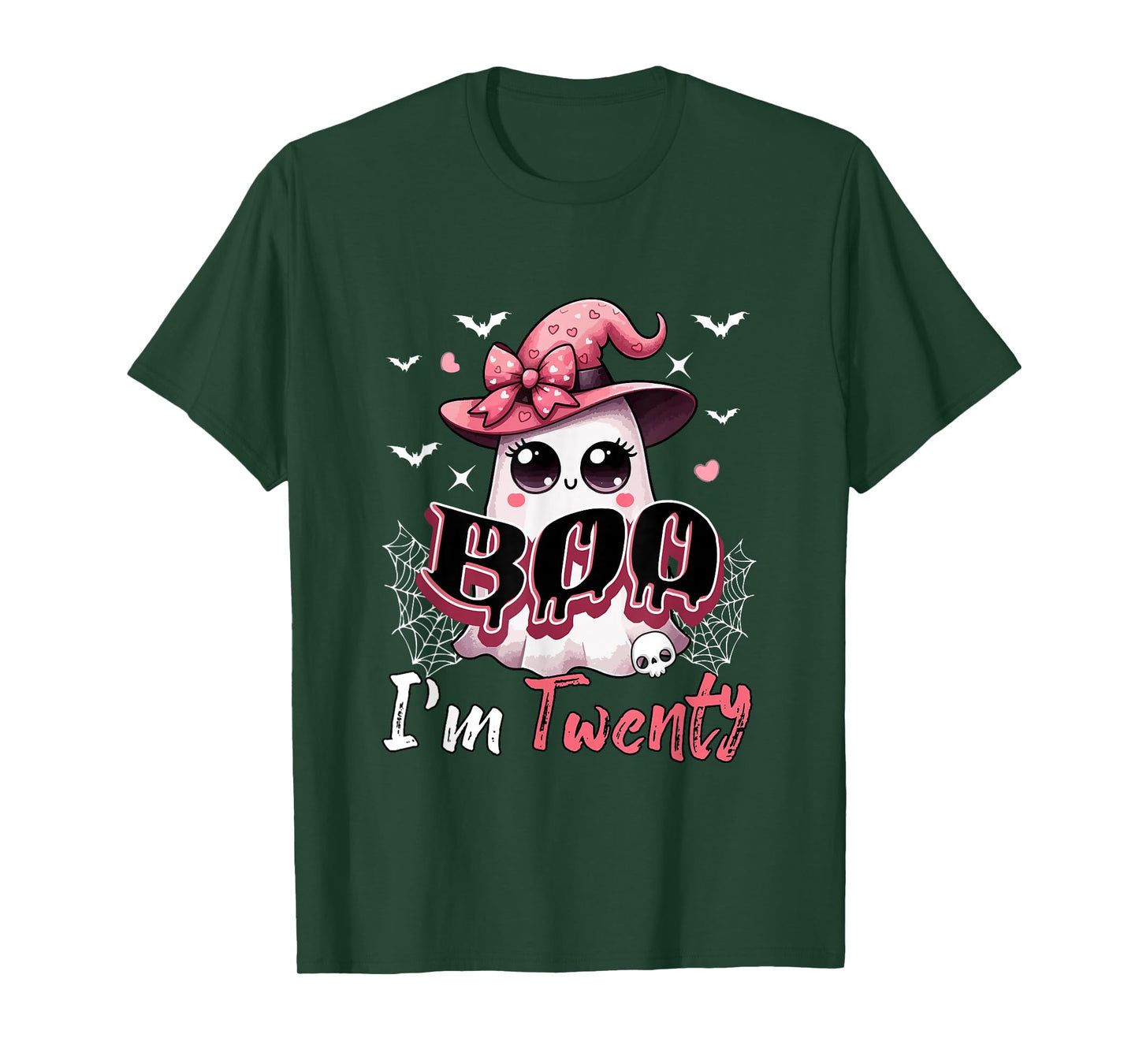 Boo I'm Twenty Halloween 20th Birthday Boo As Witch Lover T-Shirt