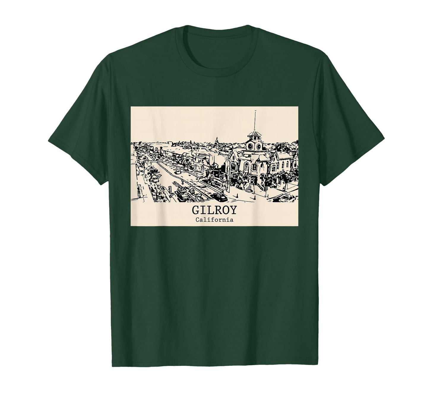Gilroy California Vintage Retro Travel Souvenir T-Shirt