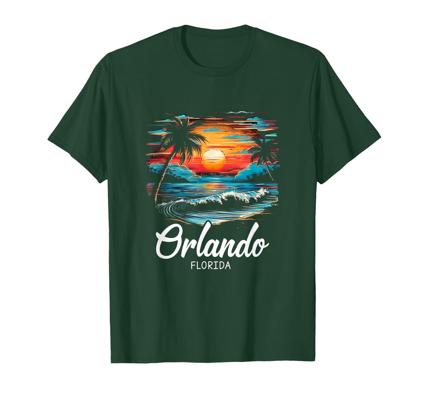 Family Vacation Retro Sunset Florida Orlando T-Shirt