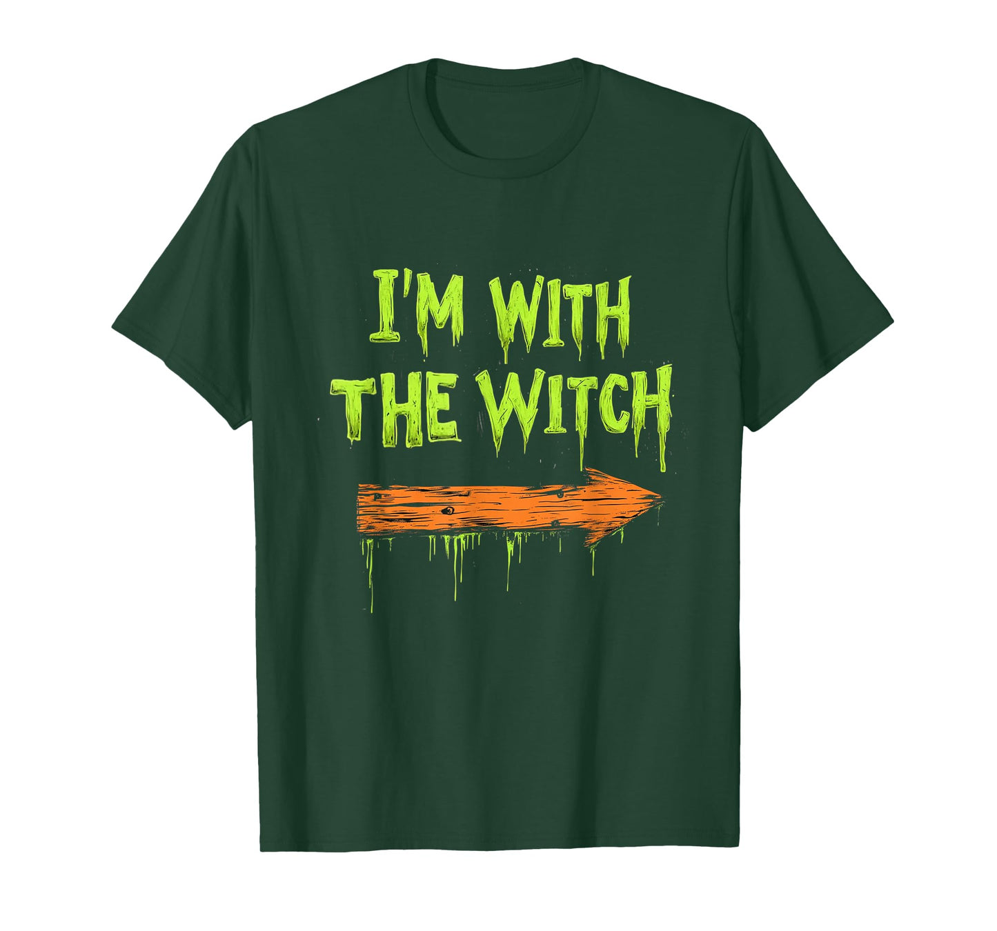 I'm with The Witch Funny Halloween His and Her Gifts T-Shirt