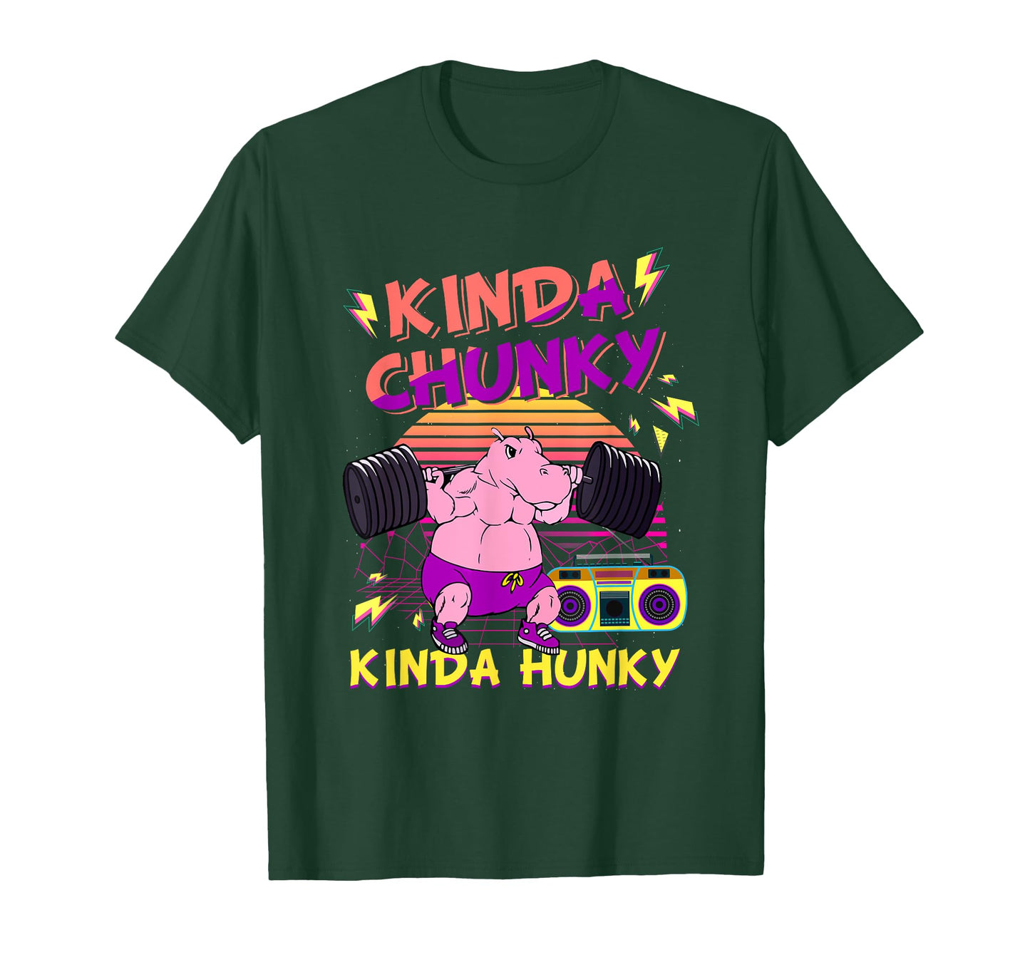 Kinda Chunky & Kinda Hunky Bodybuilding Gym Fitness T-Shirt