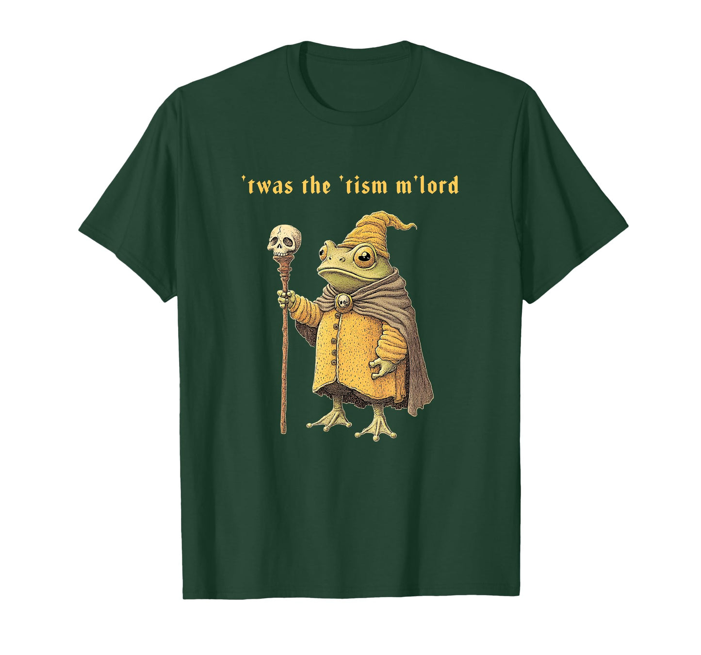 'Twas the 'Tism M'Lord Funny Wizard Frog Autism Witch T-Shirt