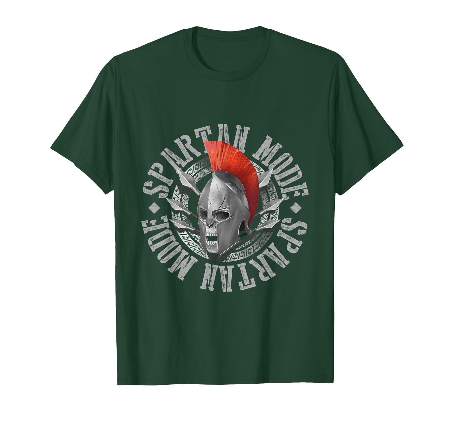 Spartan Mode Skull Helmet Greek Fitness Sparta 300 Gladiator T-Shirt