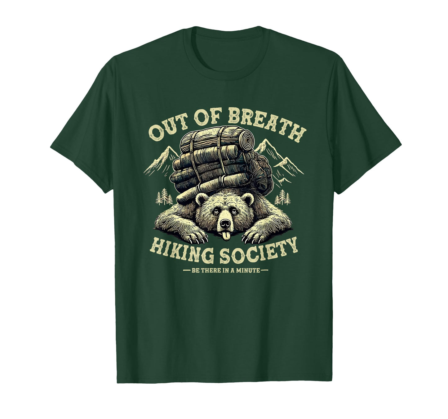 Out of Breath Hiking Society Funny Mountain Outdoor Hikers T-Shirt