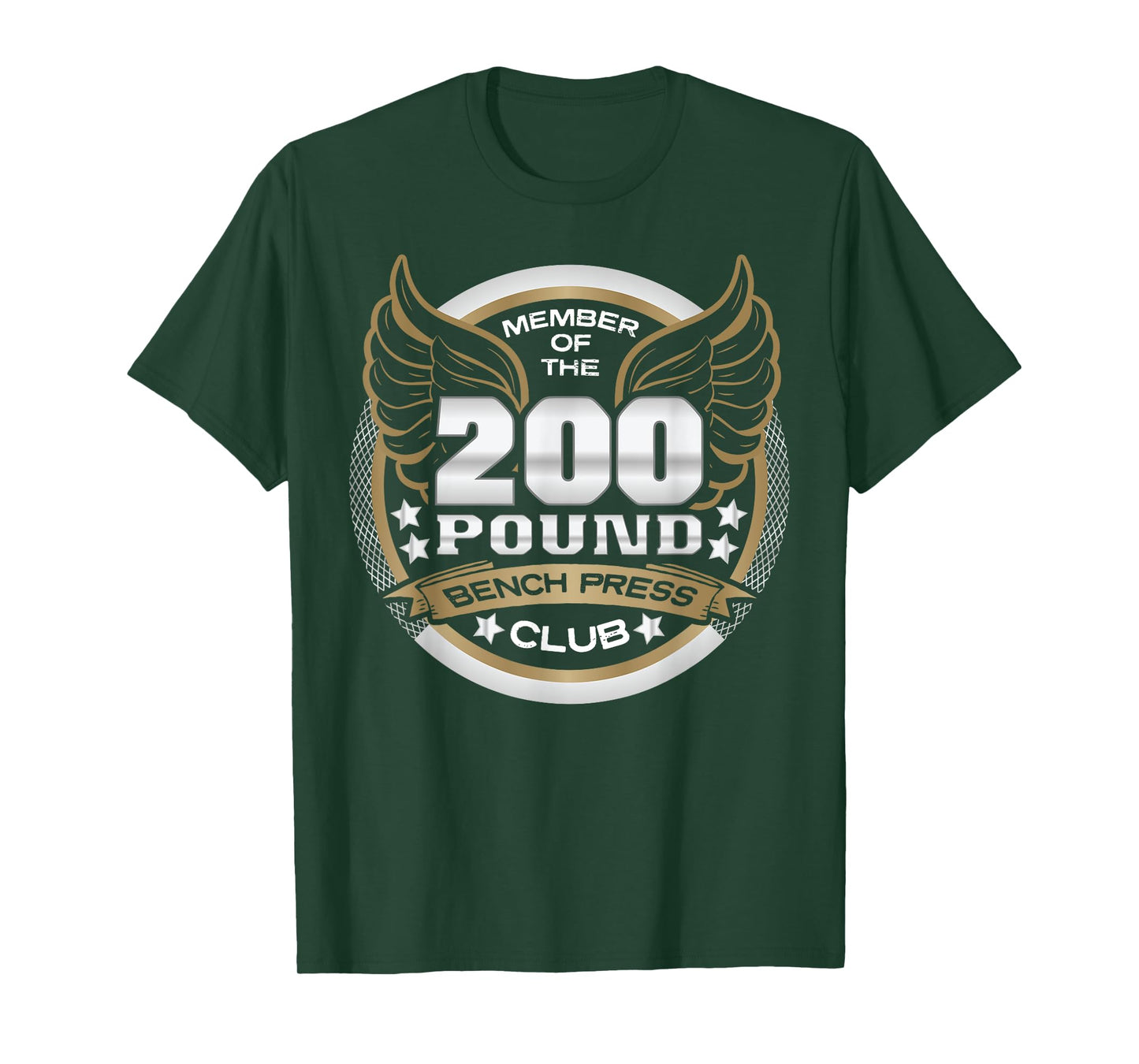 200 Pound Bench Press Club for Weightlifter Gym T-Shirt