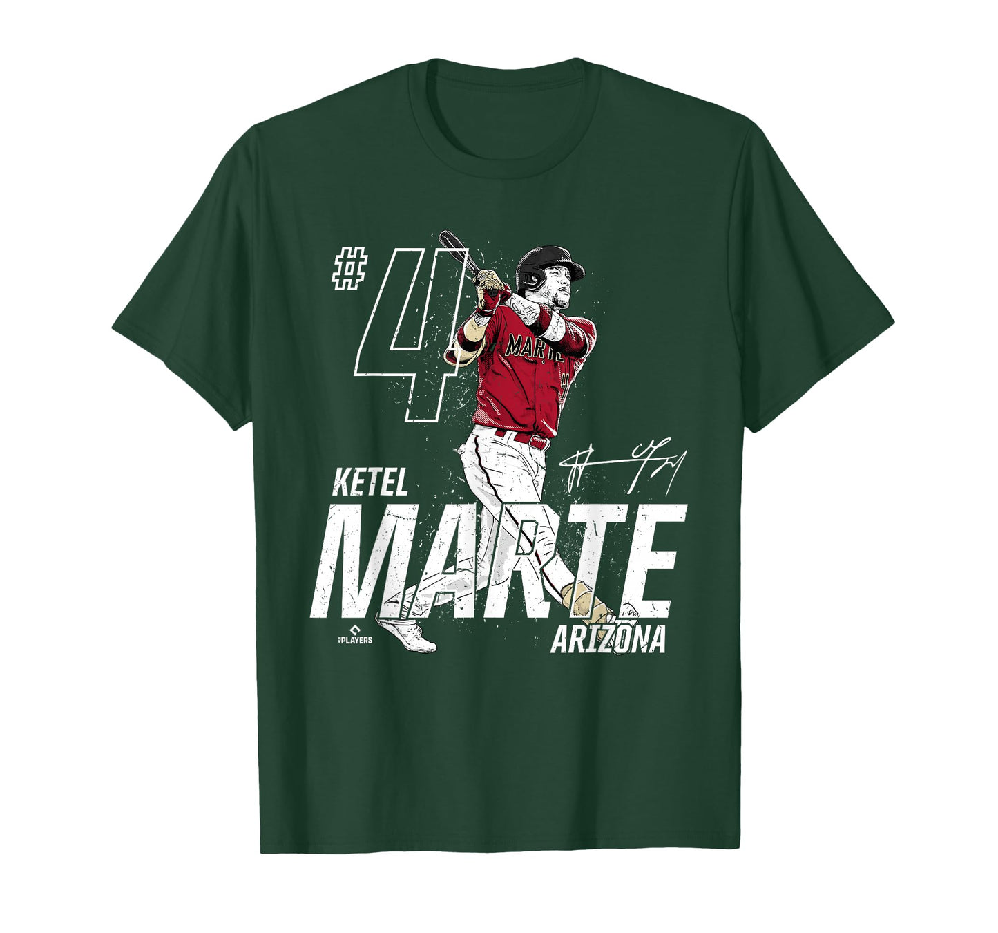 Dynamic Pose Ketel Marte Arizona Baseball MLBPA T-Shirt