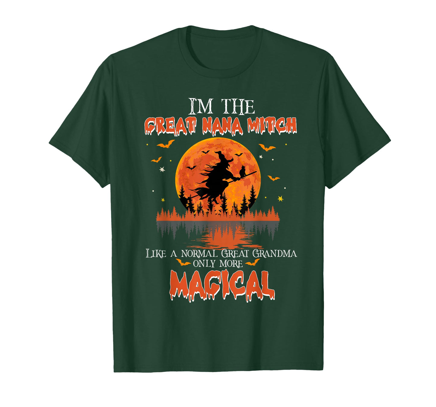 I'm The Great Nana Witch Halloween Great Grandma T-Shirt