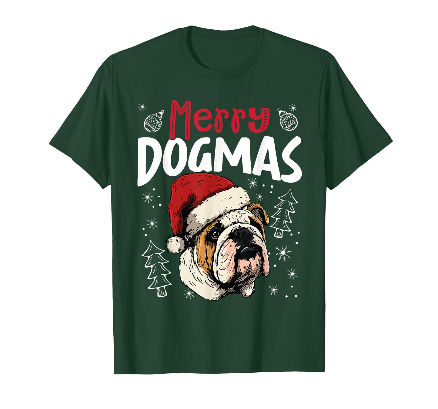 Merry Dogmas Funny Christmas Dog T-Shirt