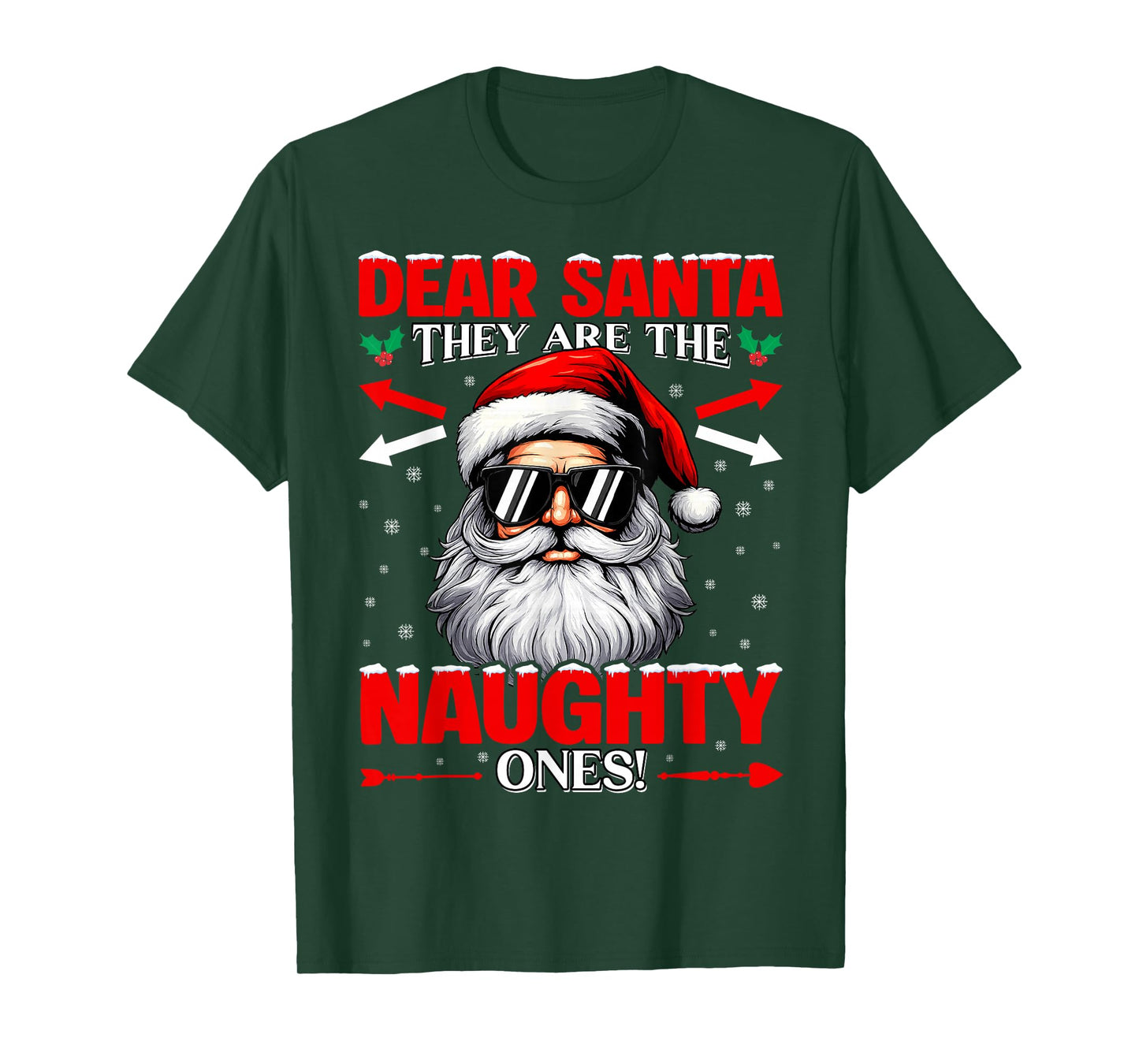 Dear Santa They are The Naughty One Christmas Xmas Men Boy T-Shirt