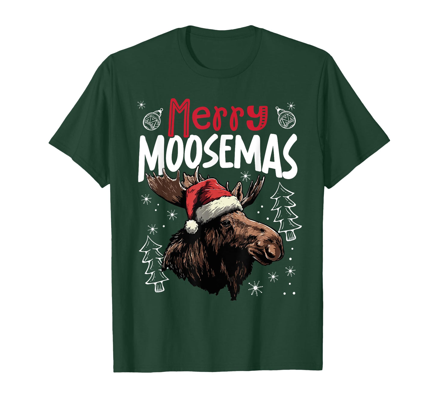Merry Moosemas Funny Christmas Moose T-Shirt