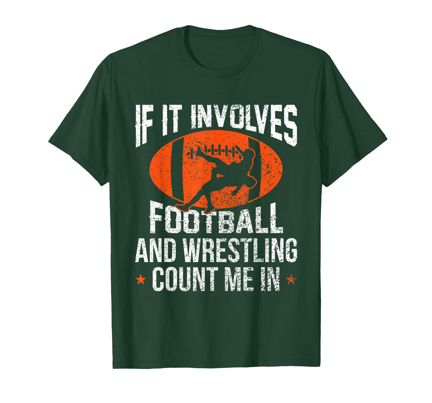 Funny Football Designs For Kids Women - Men Tee Unisex-Adult T-Shirt Football-Wrestling-Design T-Shirt Black Short Sleeve Small