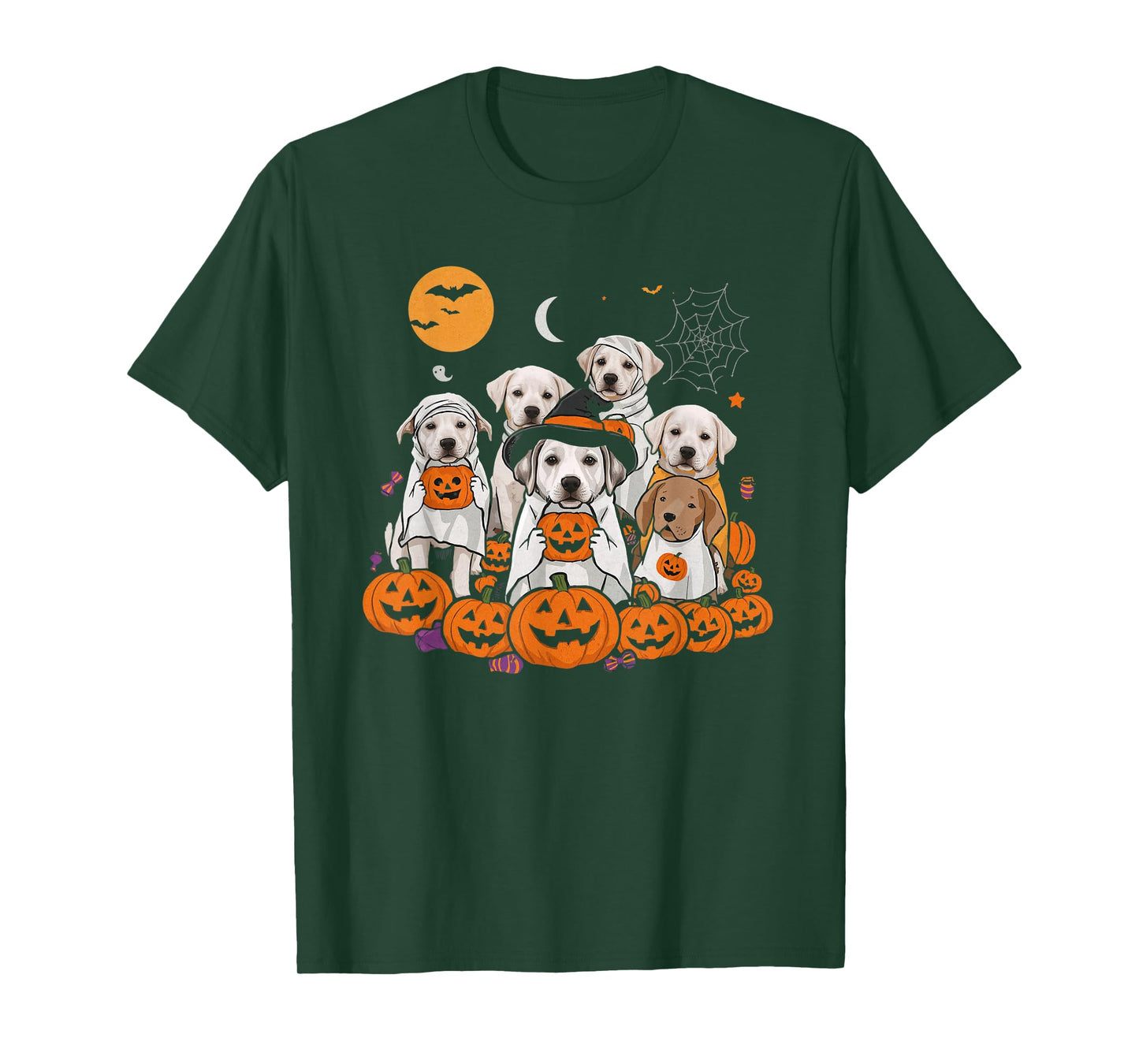 Cute Mummy Witch Ghost Halloween Dog Costume Men Women Kids T-Shirt