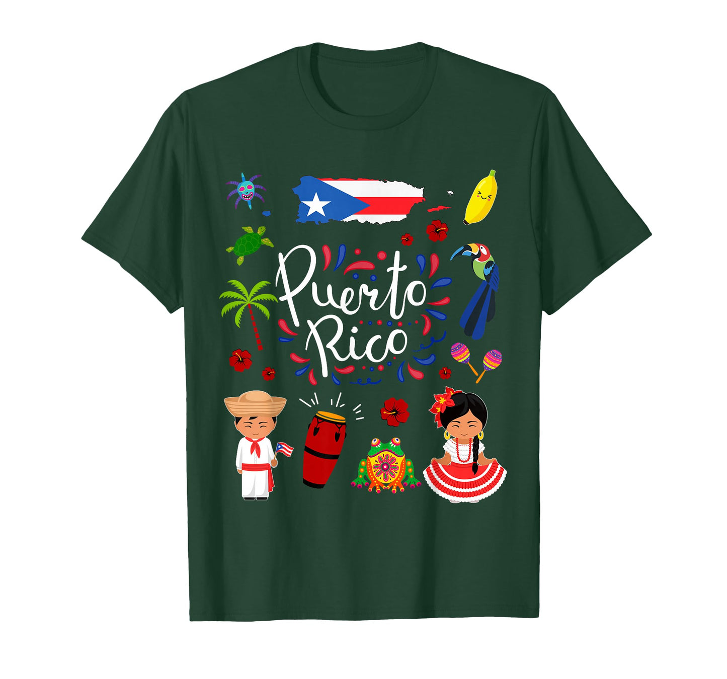 Puerto Rican Culture Outfit Idea Puerto Rico Flag kids T-Shirt