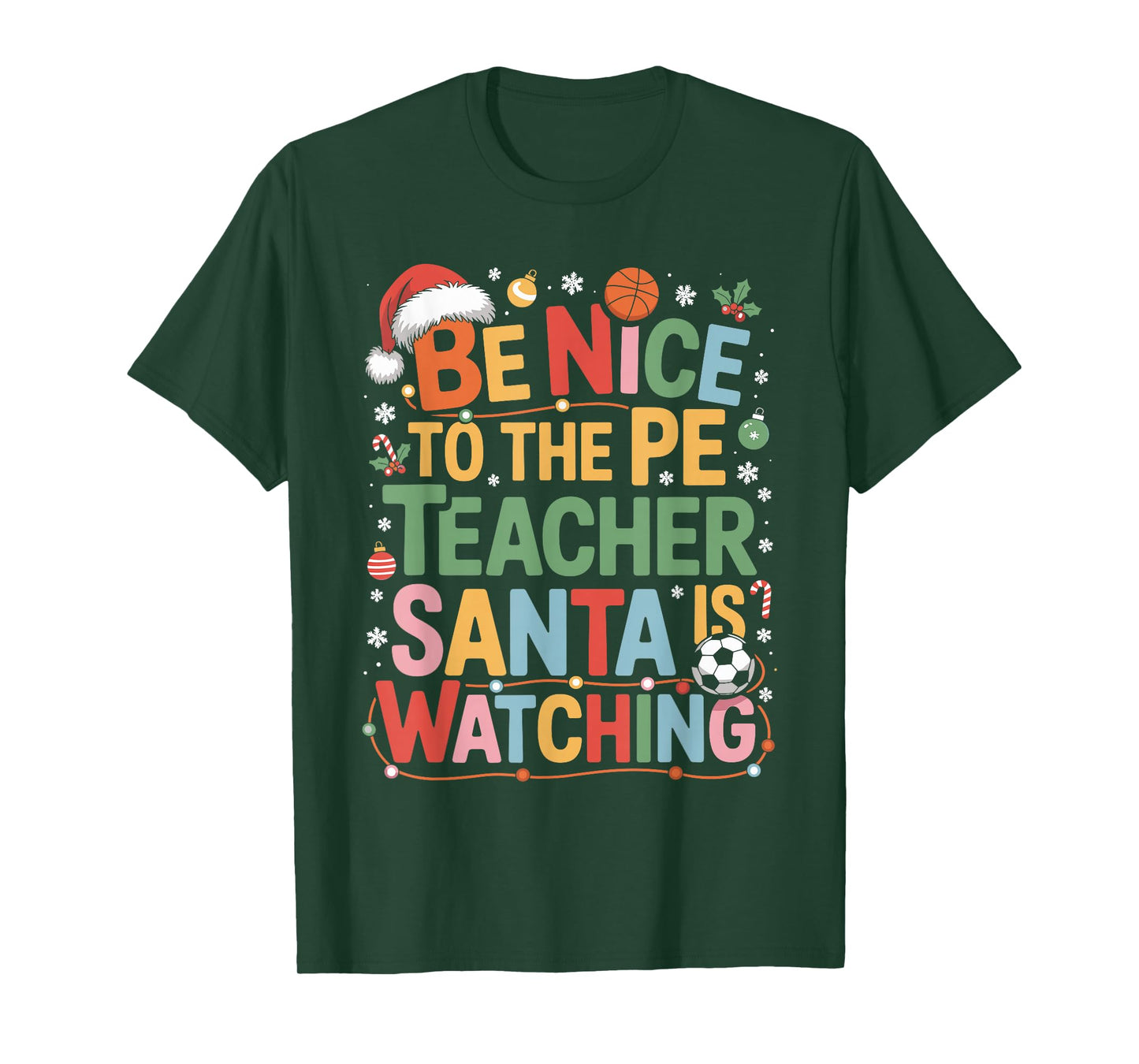 PE Teacher Christmas Physical Education Xmas T-Shirt