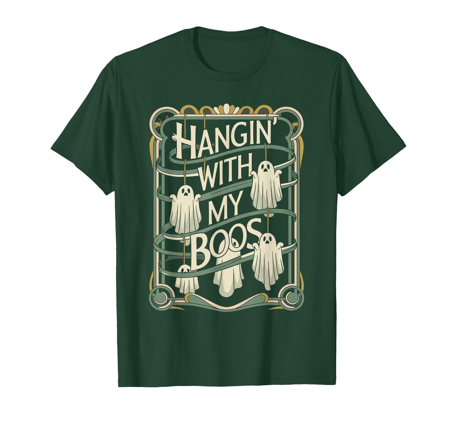 Hangin' with My Boos Tshirt Halloween Ghost Scary Witch Men T-Shirt