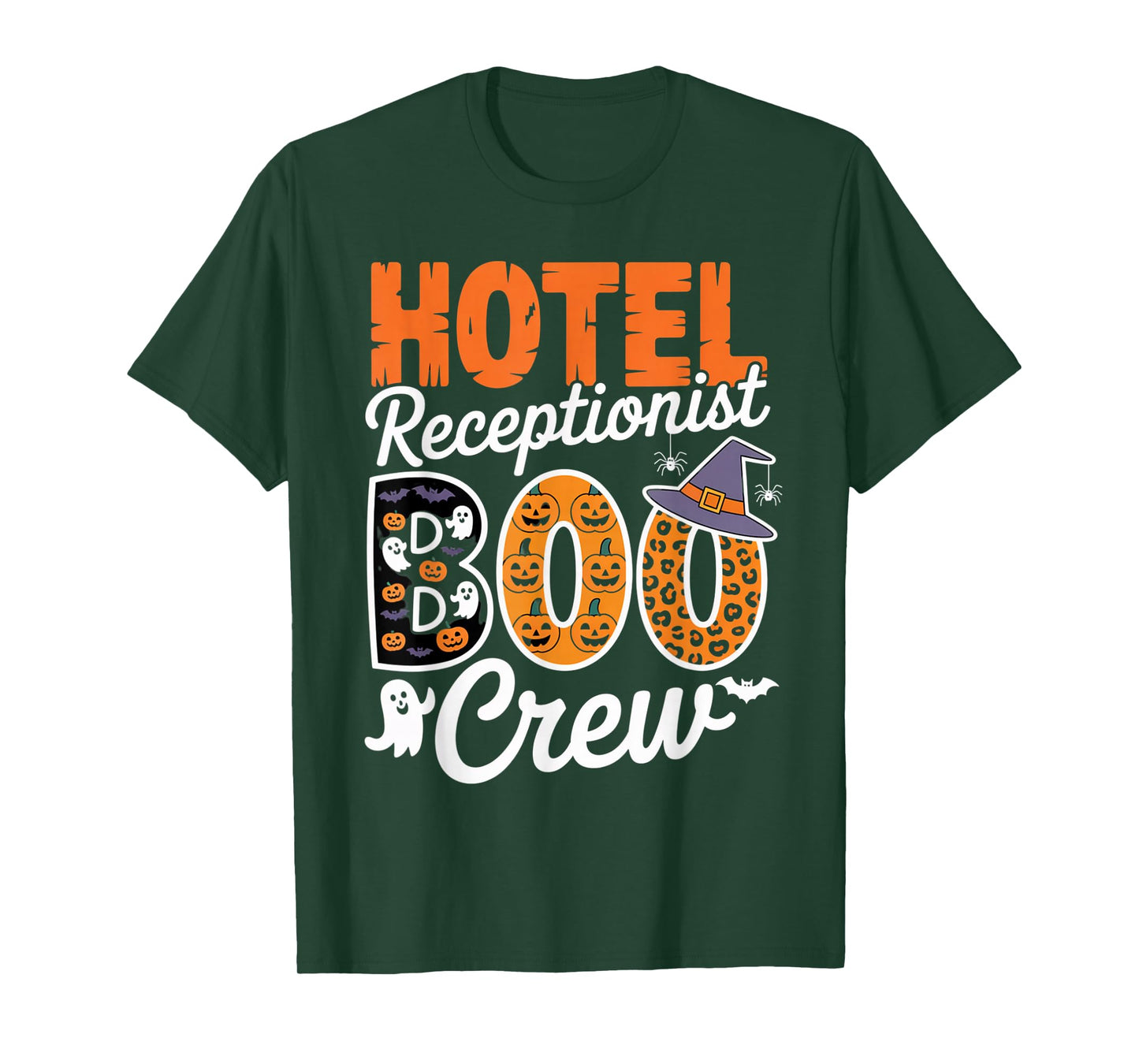 Hotel Receptionist Boo Crew Halloween Matching Spooky Outfit T-Shirt