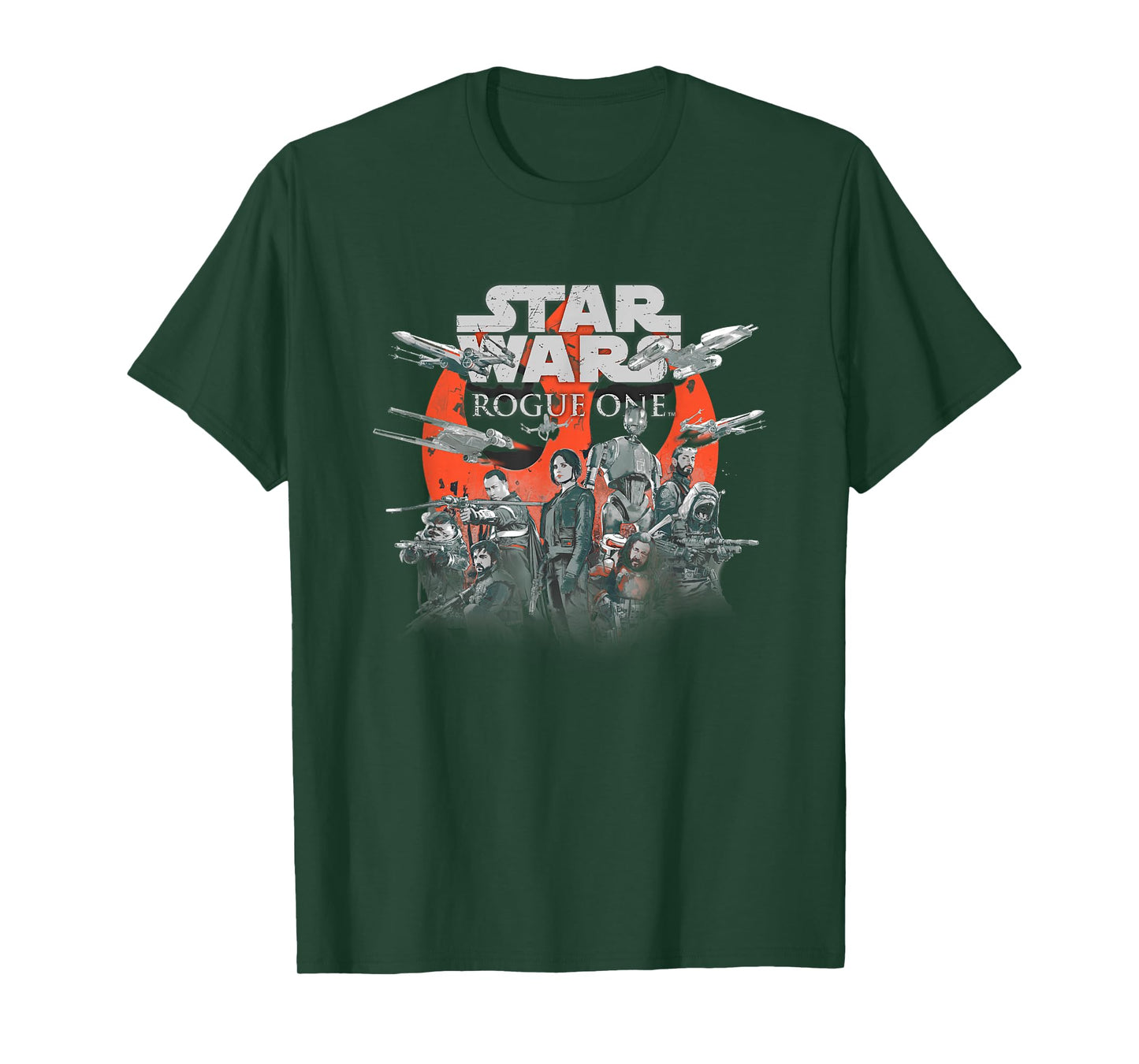 Star Wars Rogue One Distressed Rebel Group Vignette T-Shirt