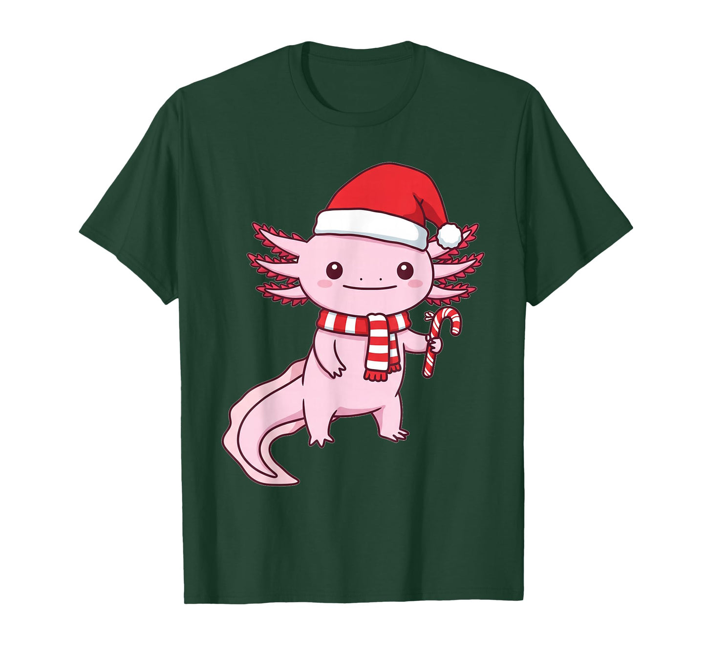 Festive Axolotl Christmas Cheer Holiday T-Shirt