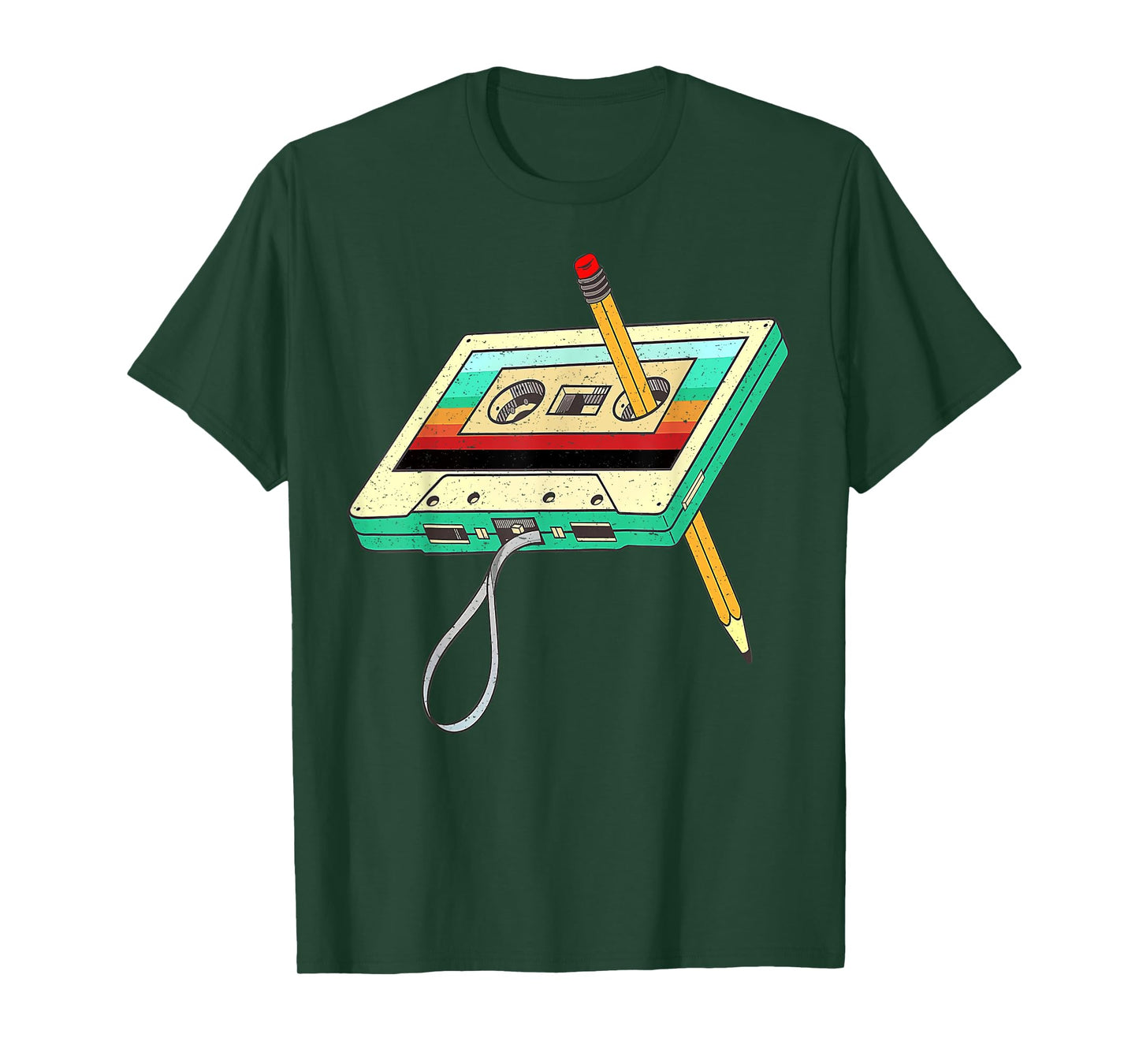 80s Cassette Tape Pencil 1980s Retro Vintage Throwback Music T-Shirt