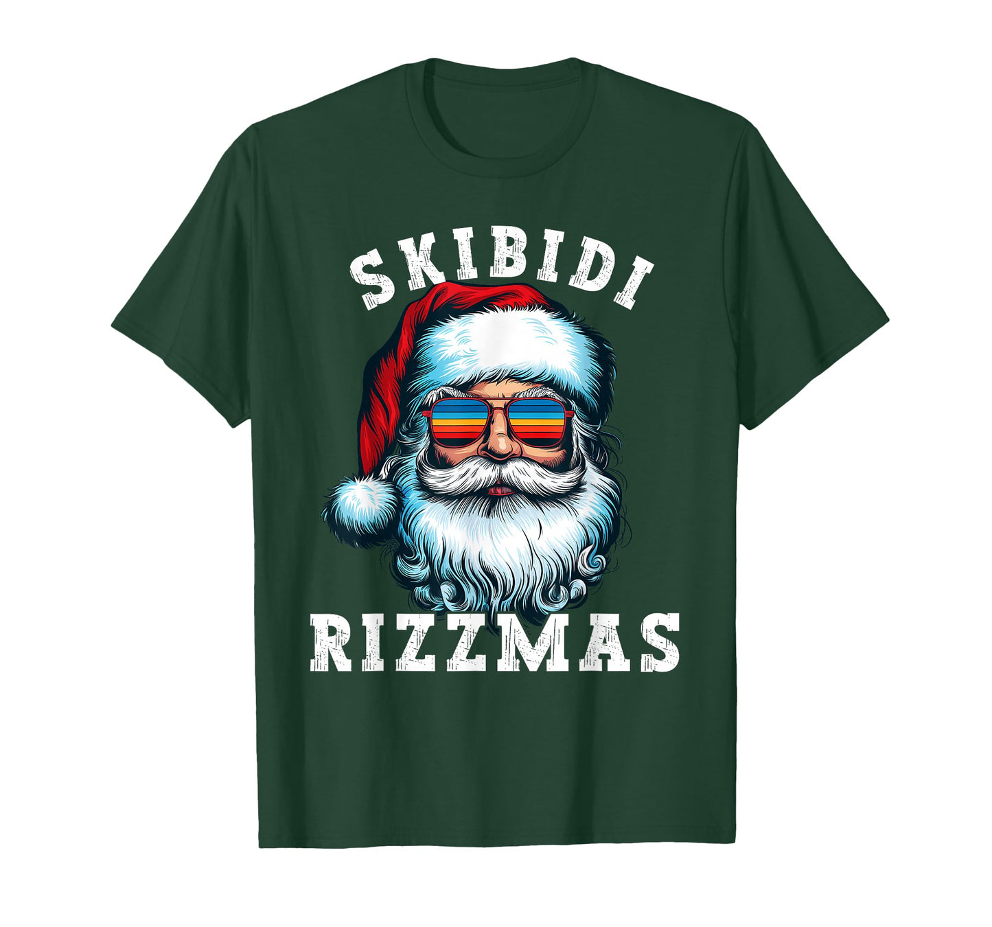 Skibidi Rizzmas Shirt Funny Merry Rizzmas Santa Christmas T-Shirt