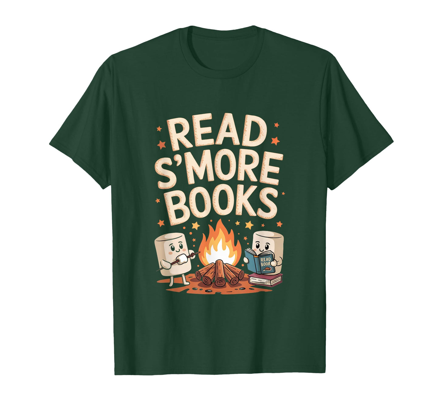 Read S'more Books Camping Outdoors Travel Campfire Smores T-Shirt