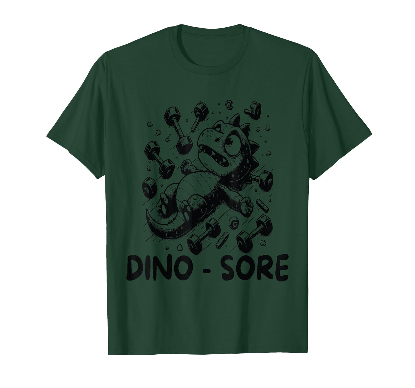 Funny Dinosaur Workout Gag Dino Sore Lifting Gym T-Shirt