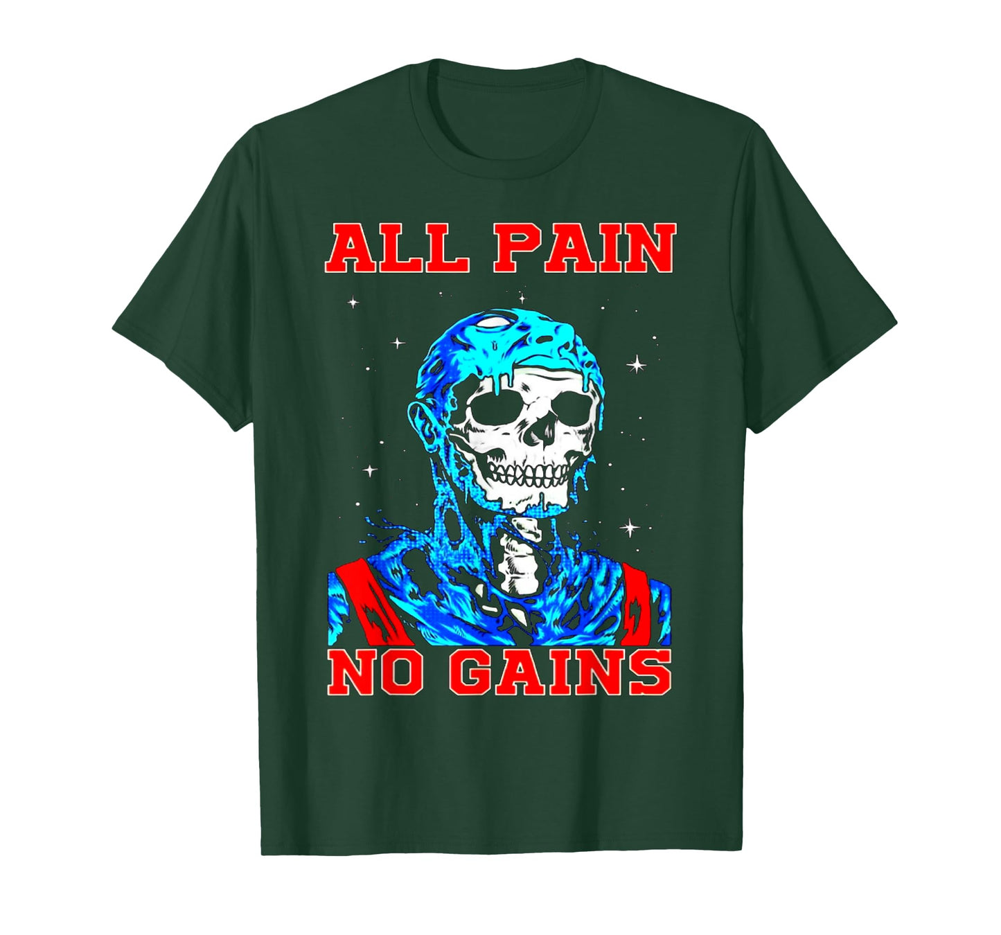 All Pain No Gains Fitness Weightlifting Bodybuilding Gym T-Shirt