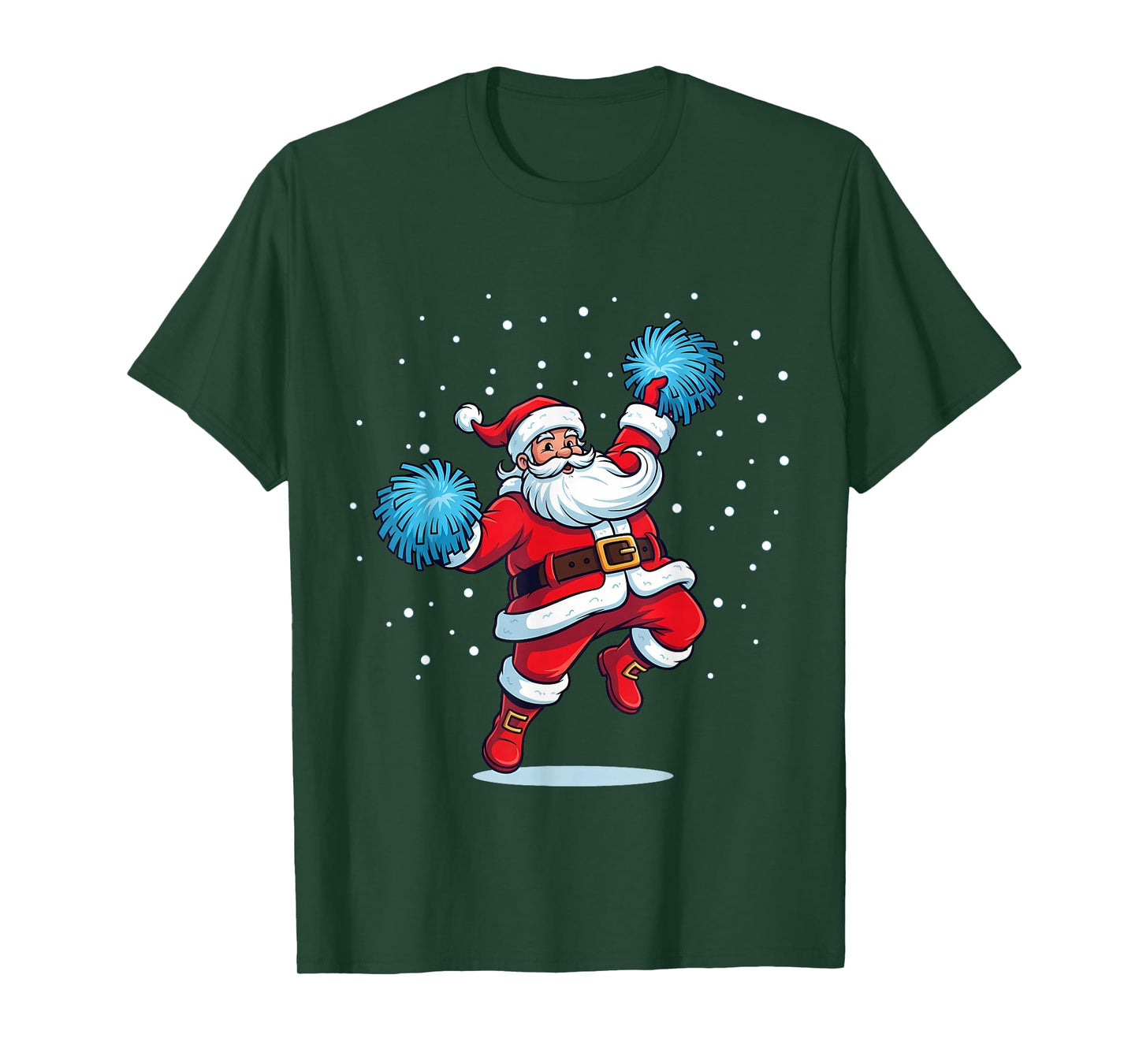 Cheerleading Christmas Cheering Santa Claus Cheer T-Shirt