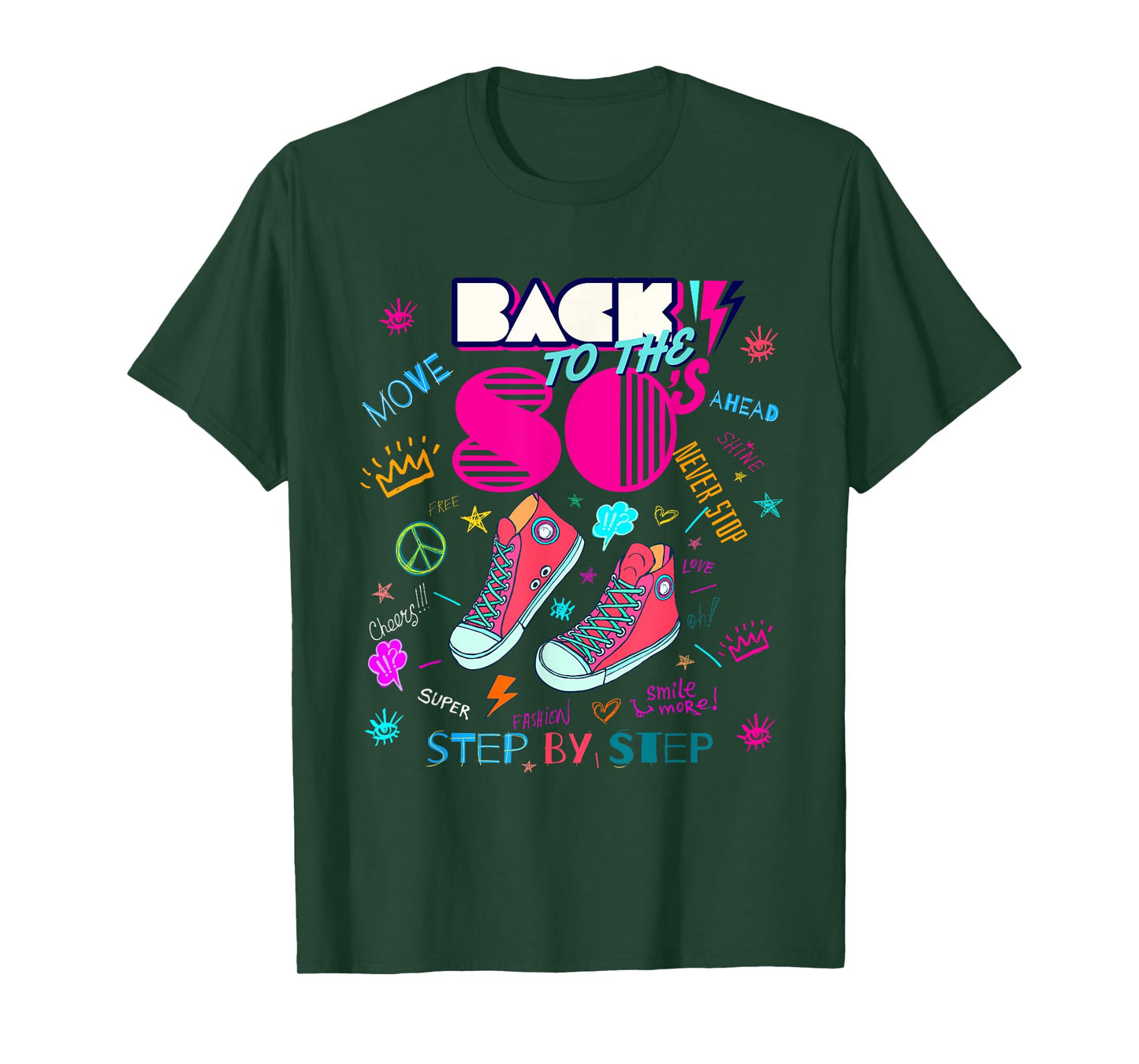 Back To 80's Tees Vintage Retro I Love 80's Graphic Design T-Shirt