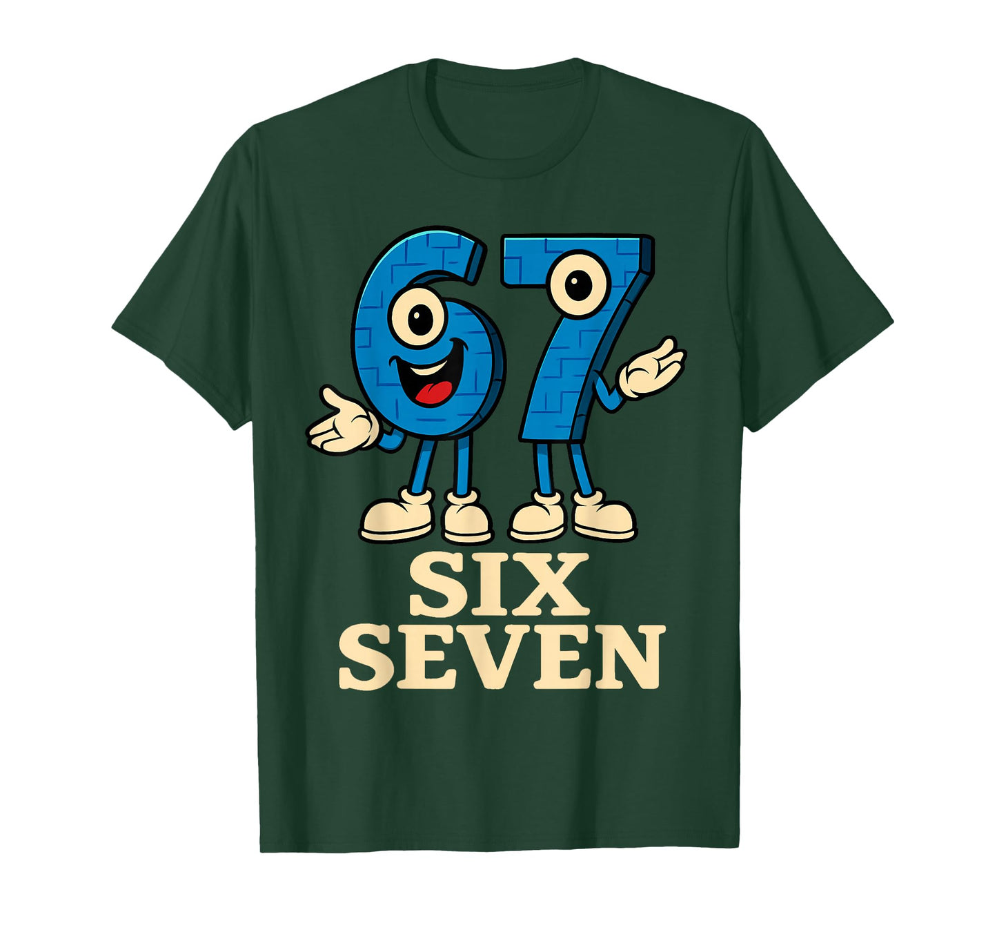 67 Six Seven 6-7 - Funny Italian Brainrot Kids Gaming Meme T-Shirt