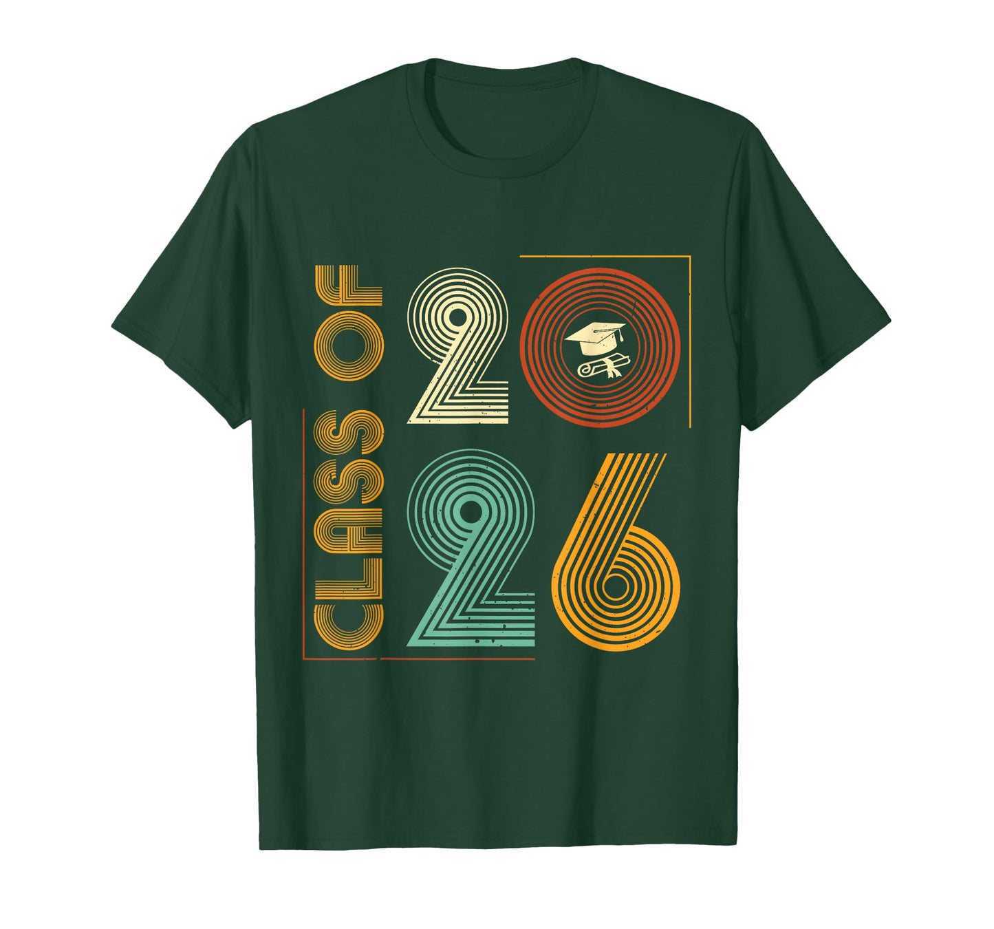 Funny Class of 2026 Senior Graduation Retro Vintage T-Shirt