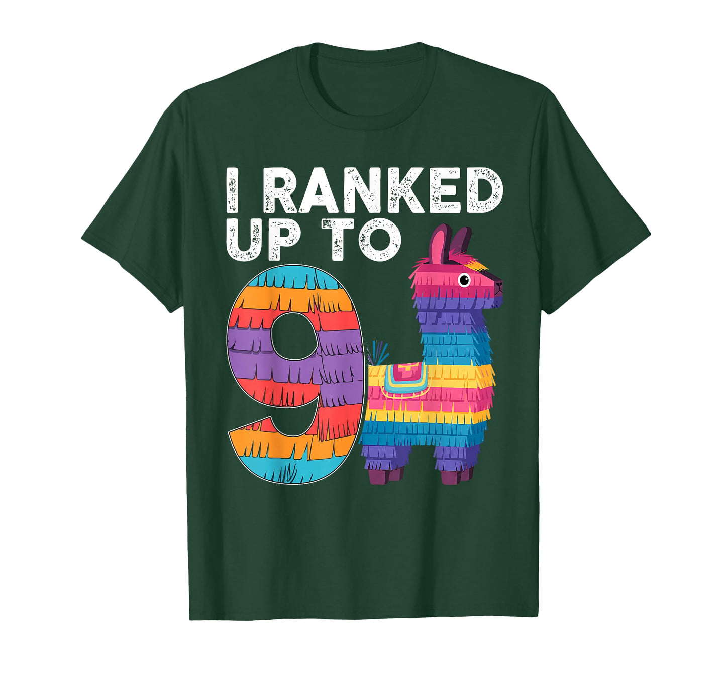 I Ranked Up To 9 Birthday Video Game Llama Piñata Birthday T-Shirt