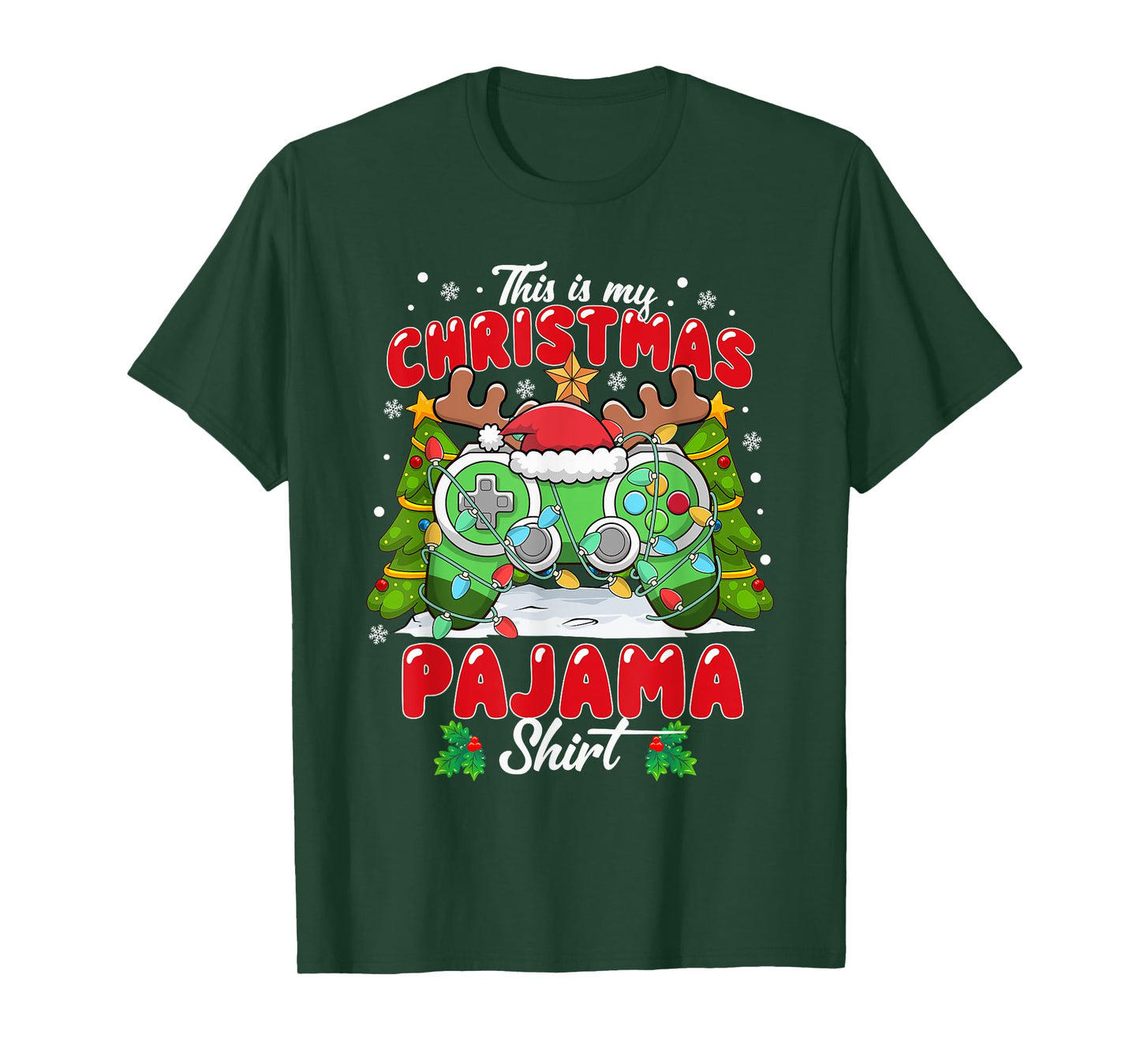 This is My Christmas Pajama Video Game Gamer Men Boys Kids T-Shirt