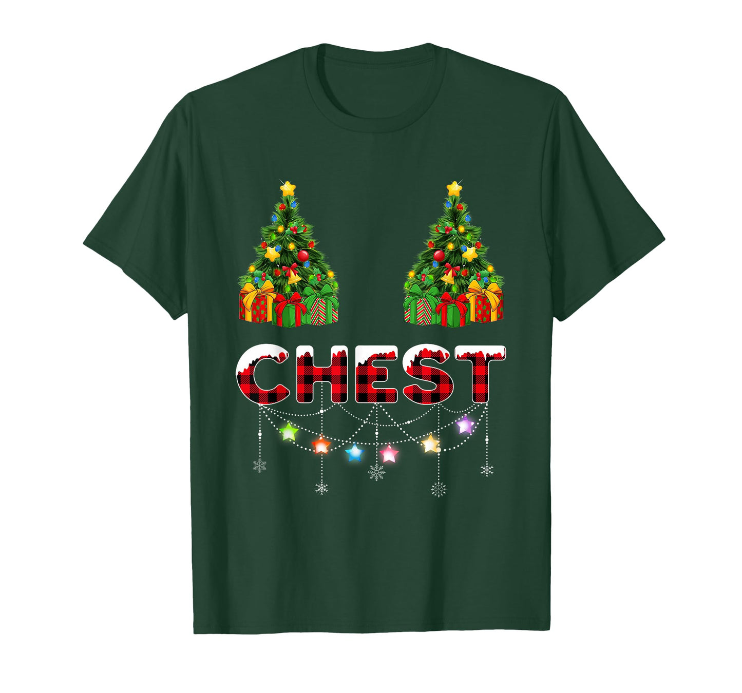 Chest Nuts Christmas Lights Matching Family Couples Xmas T-Shirt