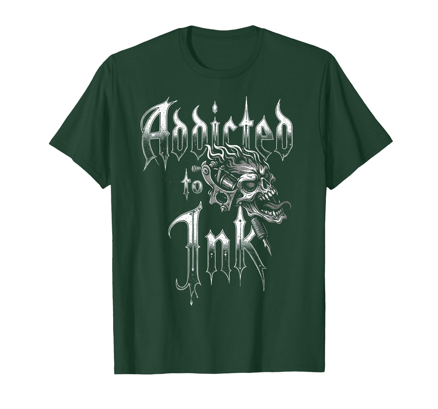 Addicted to Ink Tattoo Artist Gothic Style Tee Tattoos Fan T-Shirt