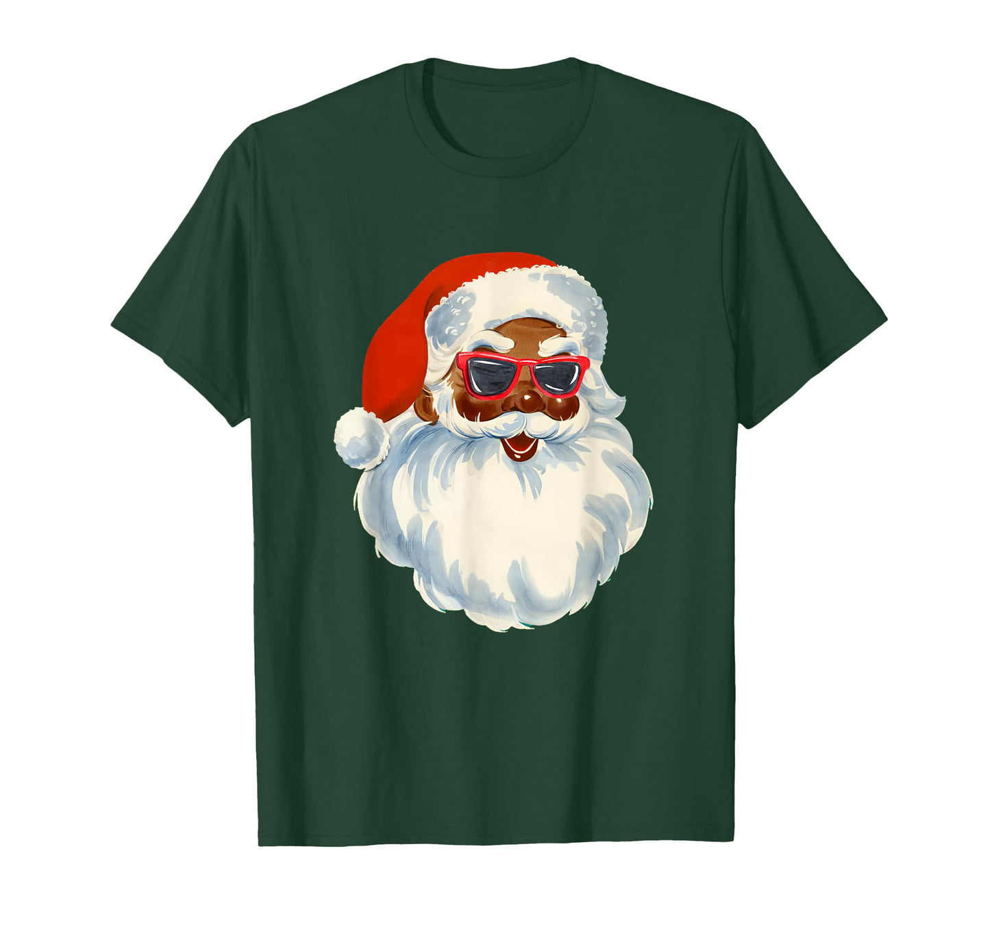 Funny Santa Face Christmas Family Matching Pajamas Women Men T-Shirt